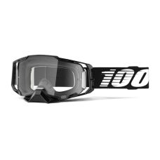 100% Motocross Goggle Armega Black Essential - Clear Lens