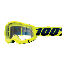 100% Motocross Goggle Accuri 2 - Fluo Yellow - Clear Lens
