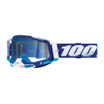 100% Motocross Goggle Racecraft 2 - Blue - Clear Lens