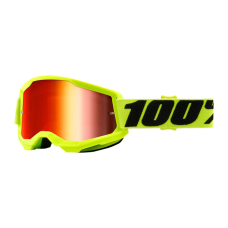 100% Motocross Goggle Strata 2 - Fluo Yellow - Mirror Lens