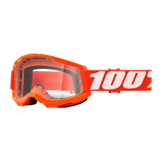 100% Motocross Goggle Strata 2 - Orange - Clear Lens