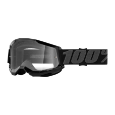 100% Motocross Goggle Strata 2 - Black - Clear Lens