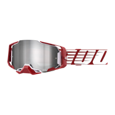 100% Motocross Goggle Armega Oversized Deep Red - Mirror Lens