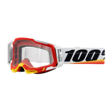 100% Motocross Goggle Racecraft 2 Arsham Red - Clear Lens
