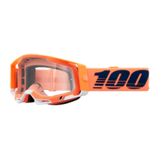 100% Motocross Goggle Racecraft 2 Coral - Clear Lens