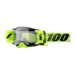 100% Motocross Goggle Armega Forecast Neon Yellow - Clear Lens
