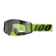 100% Motocross Goggle Armega Neon Yellow - Clear Lens