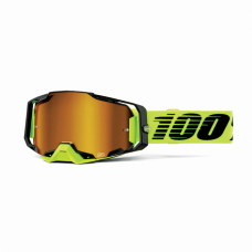 100% Motocross Goggle Armega Neon Yellow - Mirror Lens