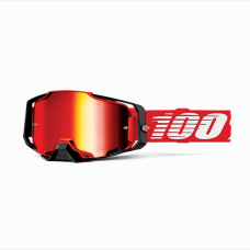 100% Motocross Goggle Armega Red - Mirror Lens