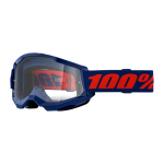 100% Motocross Goggle Strata 2 Navy - Clear Lens