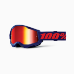 100% Motocross Goggle Strata 2 Navy - Mirror Lens