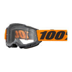 100% Motocross Goggle Strata 2 Neon Orange - Clear Lens