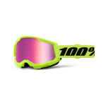 100% Crossbril Strata 2 Neon Yellow - Spiegel Lens