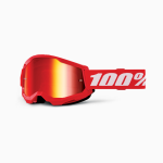 100% Motocross Goggle Strata 2 Red - Mirror Lens