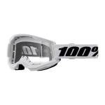 100% Motocross Goggle Strata 2 White - Clear Lens