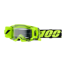 100% Motocross Goggle ARmatic Forecast Neon Yellow - Clear Lens