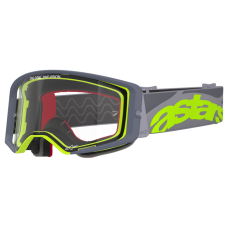 Alpinestars Motocross Goggle Supertech Corop - Grey / Yellow / Black - Clear Lens