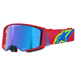 Alpinestars Crossbril Supertech Corp - Rood / Blauw - Spiegel Lens