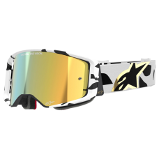 Alpinestars Motocross Goggle Supertech Corp - White / Gold - Mirror Lens