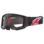 Alpinestars Crossbril Supertech Corp - Zwart / Rood - Clear Lens