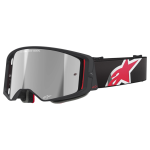 Alpinestars Crossbril Supertech Corp - Zwart / Rood - Spiegel Lens