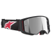 Alpinestars Crossbril Supertech Corp - Zwart / Rood - Spiegel Lens