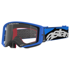 Alpinestars Crossbril Supertech Stream - Blauw - Clear Lens