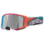 Alpinestars Crossbril Supertech Stream - Grijs / Multi - Spiegel Lens