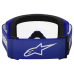 Alpinestars Crossbril Vision 3 Wordmark - Blauw - Clear Lens