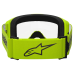 Alpinestars Crossbril Vision 3 Wordmark - Fluo Geel -  Clear Lens