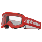 Alpinestars Motocross Goggle Vision 3 Wordmark - Red - Clear Lens