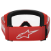 Alpinestars Crossbril Vision 3 Wordmark - Rood - Clear Lens