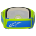 Alpinestars Crossbril Vision 5 Blaze - Fluo Geel / Blauw - Spiegel Lens