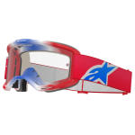 Alpinestars Motocross Goggle Vision 5 Corp - Red / White / Blue - Clear Lens