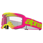 Alpinestars Crossbril Vision 5 Wordmark - Roze / Fluo Geel - Clear Lens