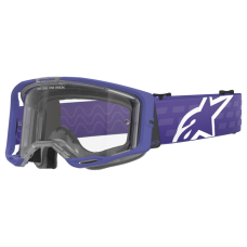 Alpinestars Crossbril Vision 8 Corp - Paars - Clear Lens