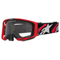 Alpinestars Motocross Goggle Vision 8 Luar - Red / Black - Clear Lens