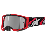 Alpinestars Crossbril Vision 8 Luar - Rood / Zwart - Spiegel Lens