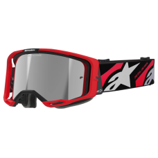 Alpinestars Crossbril Vision 8 Luar - Rood / Zwart - Spiegel Lens