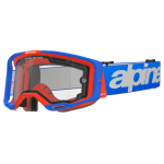 Alpinestars Motocross Goggle Vision 8 Wordmark - Blue / Orange - Double Panel Clear Lens