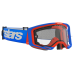 Alpinestars Crossbril Vision 8 Wordmark - Blauw / Oranje - Double Panel Clear Lens