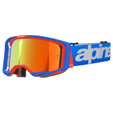 Alpinestars Motocross Goggle Vision 8 Wordmark - Blue / Orange - Mirror Lens