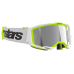 Alpinestars Motocross Goggle Vision 8 Wordmark - White / Fluo Yellow - Mirror Lens