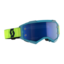Scott Crossbril Fury - Teal Blauw / Neon Geel - Spiegel Lens