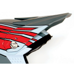 6D - Helmet Visor ATR-1 Intruder Graphic - Grey / Red