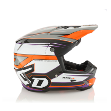 6D Motocross Helmet ATR-3 Hyper - Neon Orange / Purple