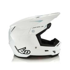 6D Motocross Helmet ATR-3 Solid - Gloss White