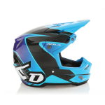 6D Crosshelm ATR-3 Wave - Cyan / Blauw / Paars