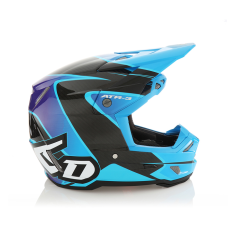 6D Motocross Helmet ATR-3 Wave - Cyan / Blue / Purple