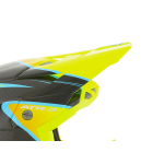 6D Helmklep ATR-3 Wave - Cyan / Neon Oranje / Geel